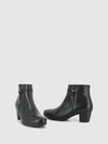Black Zip Up Ankle Boots